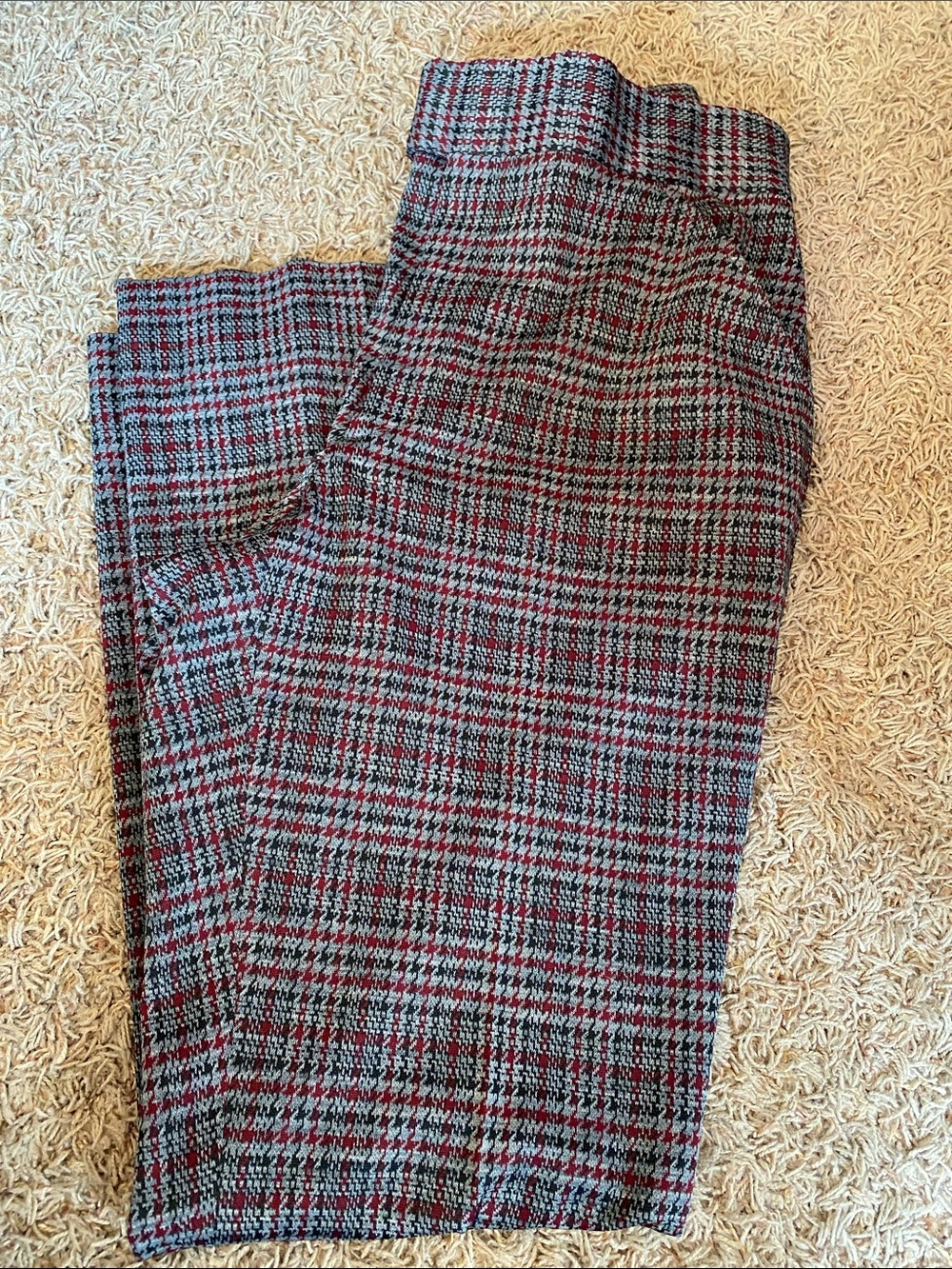 Men's Houndstooth Dress Pants - Red & Black VTG
